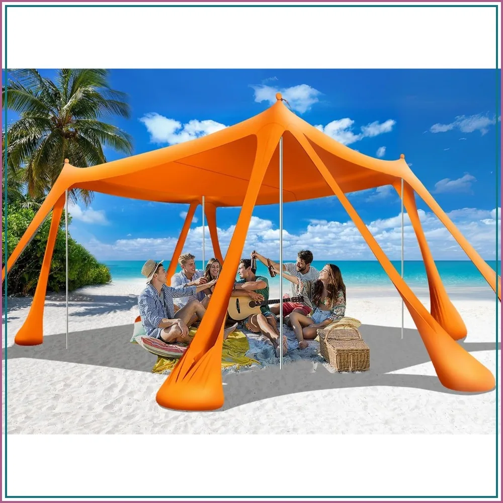 Beach Tent Sun Shelter 10x10 UPF50+ with 8 Sandbags, 2 Sand Shovels, 4 Aluminum Poles, Ground Pegs, Easy Setup for Outdoor Camping Fishing
Beach Tent Sun Shelter 10x10 UPF50+ with 8 Sandbags, 2 Sand Shovels, 4 Aluminum Poles, Ground Pegs, Easy Setup for Outdoor Camping Fishing