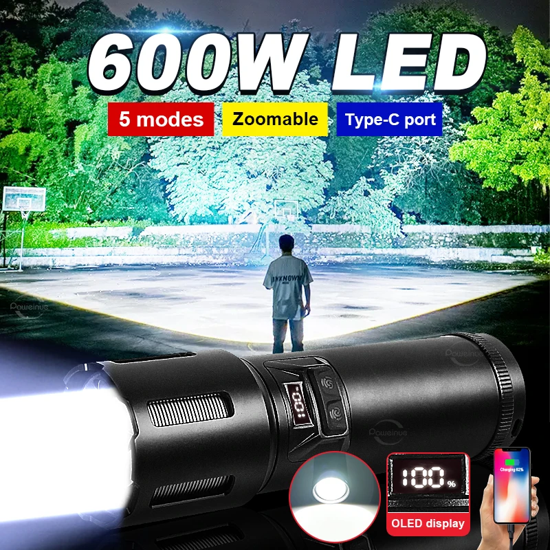 Ultra Powerful LED Flashlight Rechargeable White Laser High Power Torch Light Tactical Flashlight Spotlight Lamp Camping Lantern
Ultra Powerful LED Flashlight Rechargeable White Laser High Power Torch Light Tactical Flashlight Spotlight Lamp Camping Lantern
