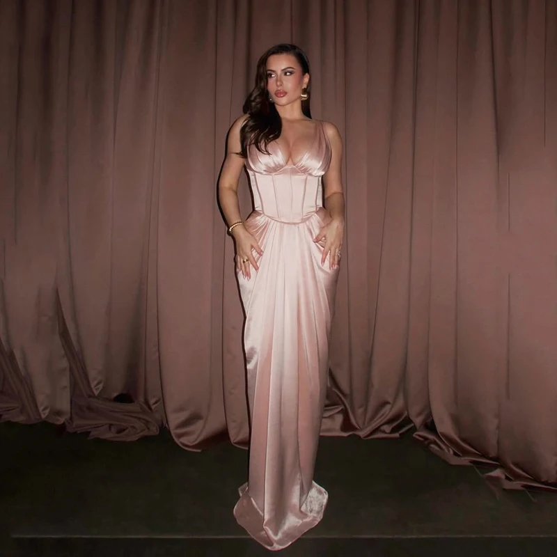 Thinyfull Sexy Mermaid Prom Dresses Deep V-Neck Sleeveless Backless Evening Dress Women Cocktail Party Prom Gowns Customized
Thinyfull Sexy Mermaid Prom Dresses Deep V-Neck Sleeveless Backless Evening Dress Women Cocktail Party Prom Gowns Customized