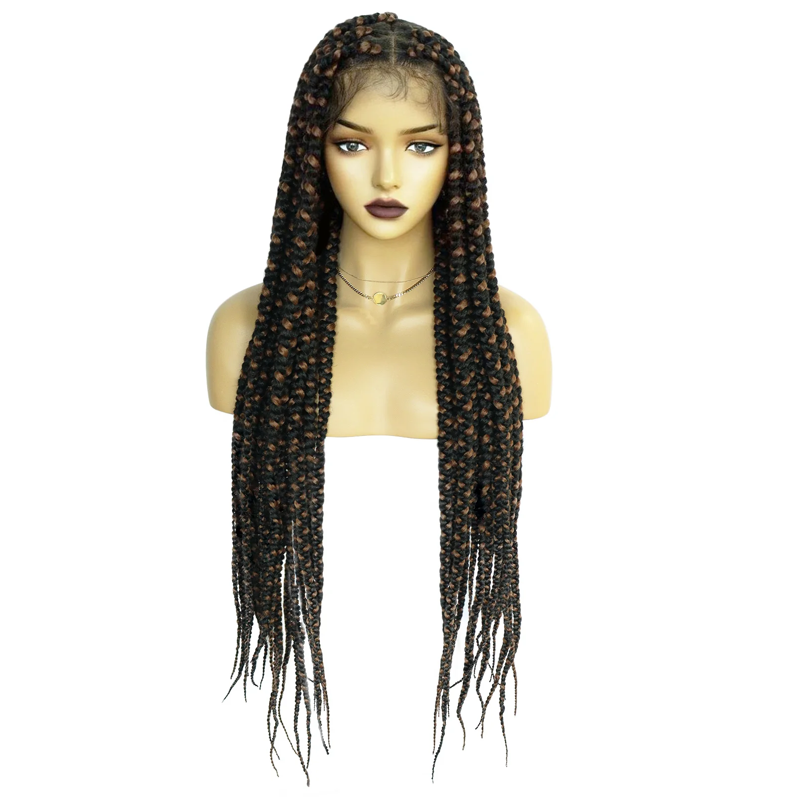 Synthetic Full Lace Front Wig Medium length Black Braided Natural Wave Lace Front Wig Suitable for Women's Daily Party
Synthetic Full Lace Front Wig Medium length Black Braided Natural Wave Lace Front Wig Suitable for Women's Daily Party