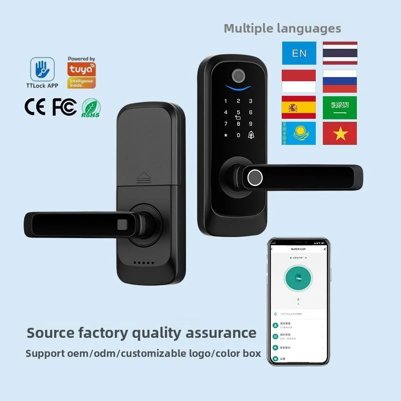 Home Bedroom Electronic Doorbell Security Key Card Ai Biometrics Fingerprint TTLock Tuya Aluminum Smart Door Lock With Camera
Home Bedroom Electronic Doorbell Security Key Card Ai Biometrics Fingerprint TTLock Tuya Aluminum Smart Door Lock With Camera