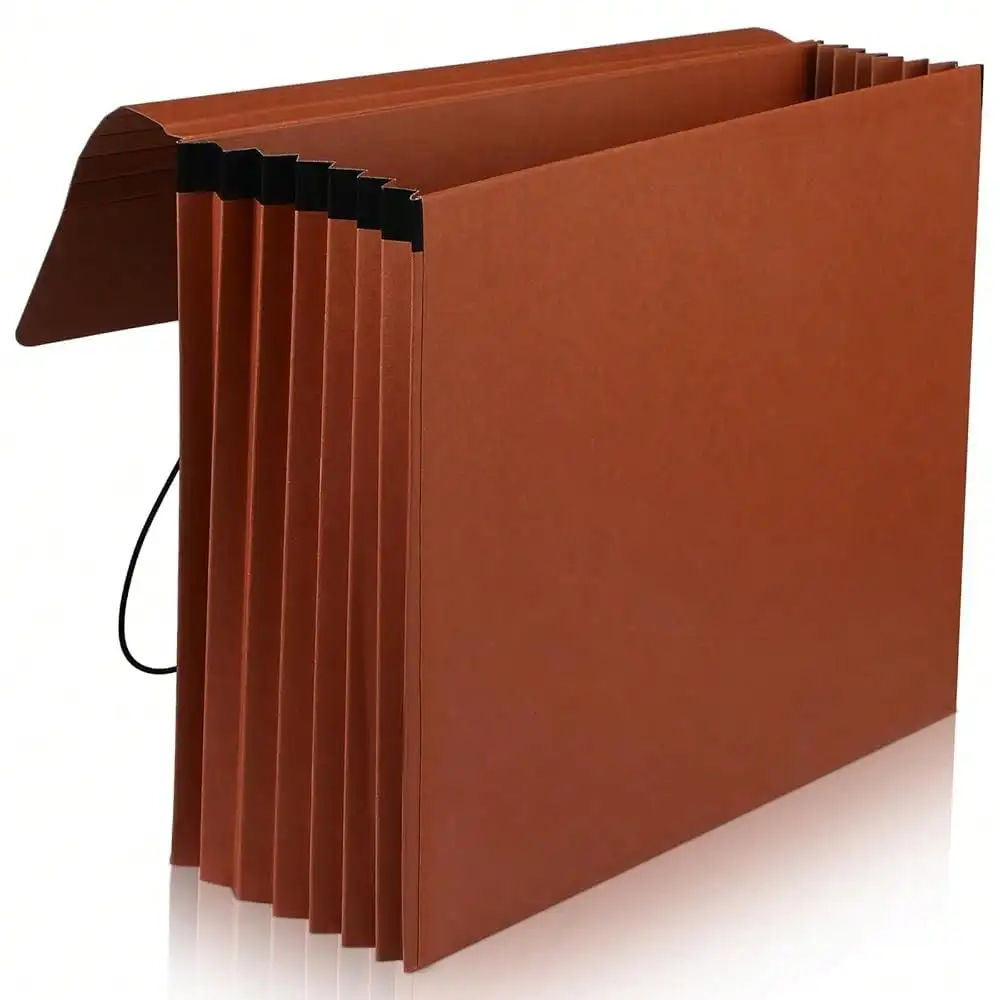1 Pc Expanding File Folders Legal Size Document Organizer Wallet Expandable Letter Size File Folder Box With Flap & Elastic Cord Closure, 5.3inch Expansion, Holds 1200 Sheets Paper Storage
1 Pc Expanding File Folders Legal Size Document Organizer Wallet Expandable Letter Size File Folder Box With Flap & Elastic Cord Closure, 5.3inch Expansion, Holds 1200 Sheets Paper Storage