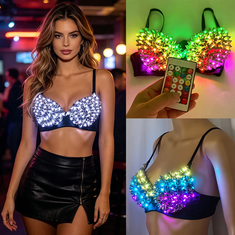 Sexy Hot Adult Female Lingerie Colorful Luminous Dancer Clothing Night Club Sexy Costume Woman DJ Bar Party Glowing Supplies
Sexy Hot Adult Female Lingerie Colorful Luminous Dancer Clothing Night Club Sexy Costume Woman DJ Bar Party Glowing Supplies