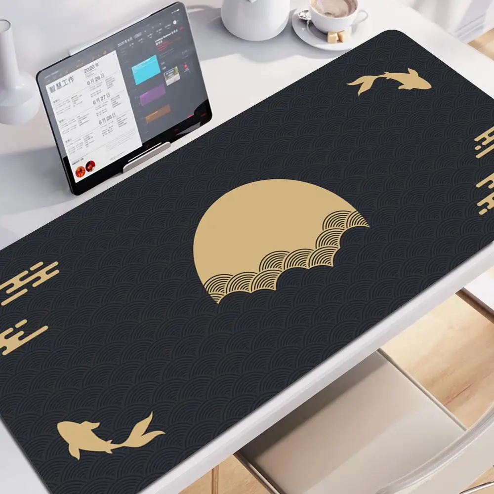 Japanese Desk Mat Black & Gold Mousepad Koi Fish Sun Cloud Japan Art Seal Sunrise Dark Sunset Large XXL Mouse Pad Gaming Deskmat
Japanese Desk Mat Black & Gold Mousepad Koi Fish Sun Cloud Japan Art Seal Sunrise Dark Sunset Large XXL Mouse Pad Gaming Deskmat