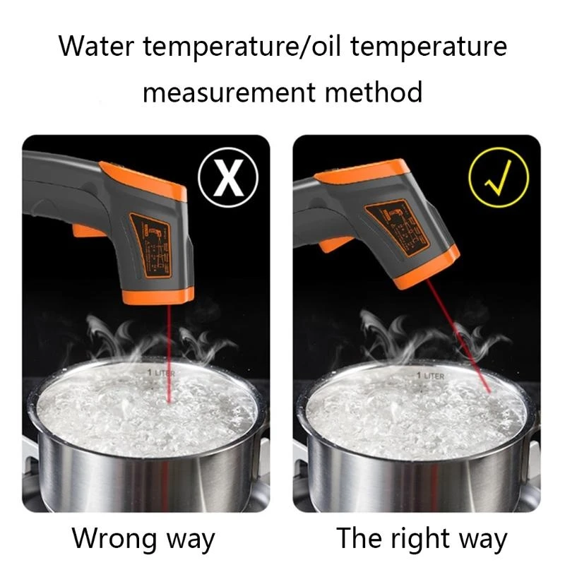 E8BD Thermometer Non Contact Digital Temperature for Cooking Home Repairs Maintenance with LCD Display
E8BD Thermometer Non Contact Digital Temperature for Cooking Home Repairs Maintenance with LCD Display