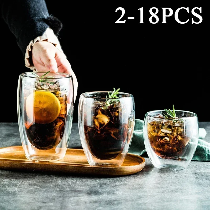 2-18PCS Double Wall High Borosilicate Glass Mug Heat Resistant Tea Milk Juice Coffee Water Cup Bar Drinkware Gift Creativity Set
2-18PCS Double Wall High Borosilicate Glass Mug Heat Resistant Tea Milk Juice Coffee Water Cup Bar Drinkware Gift Creativity Set