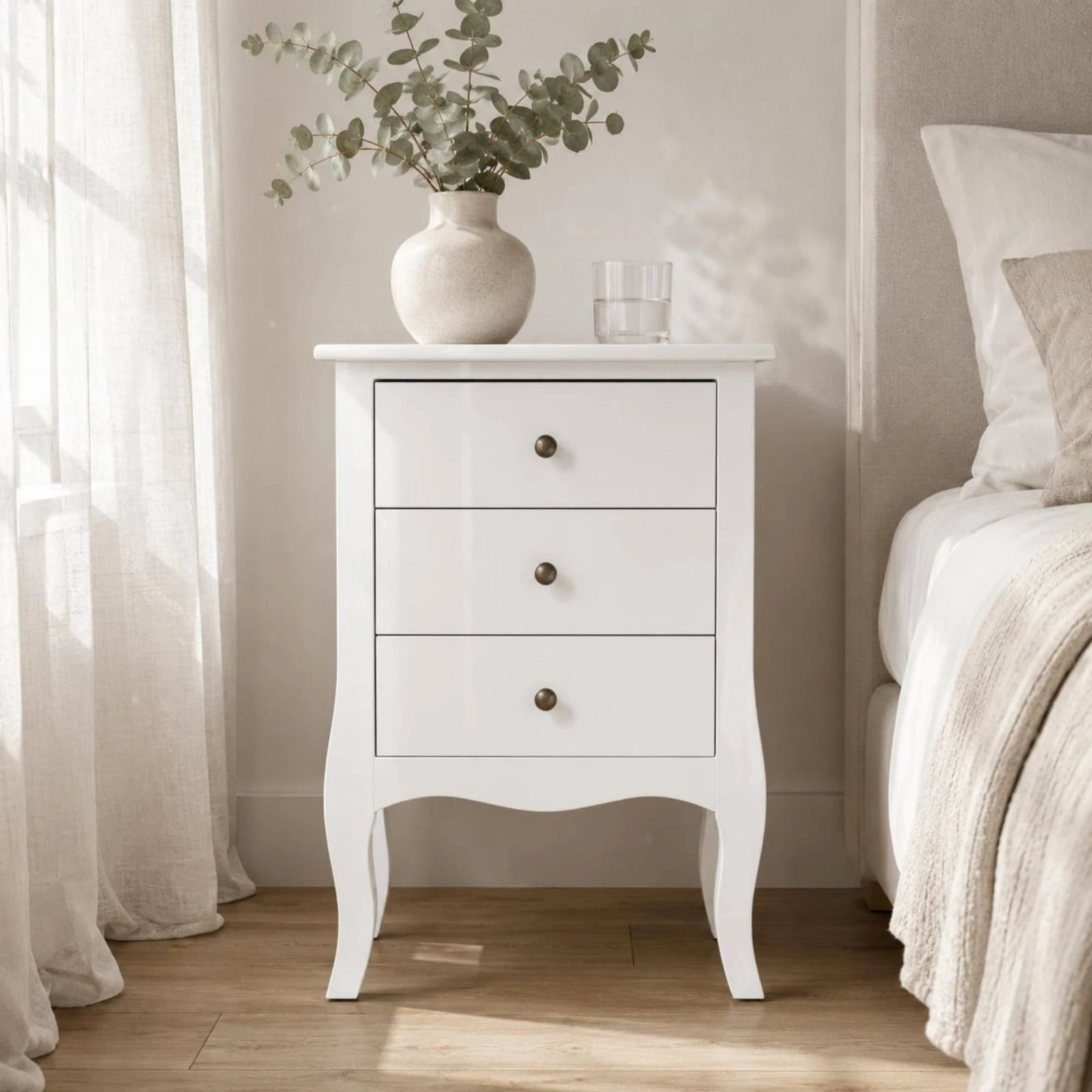 Wooden Bedside Cabinet Painted Finish Bedside Cabinet End Table Natural Wood Home Furniture Curved Legs for Bedroom
Wooden Bedside Cabinet Painted Finish Bedside Cabinet End Table Natural Wood Home Furniture Curved Legs for Bedroom