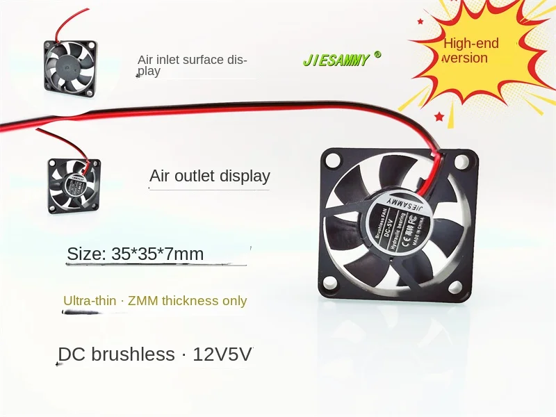 JIESAMMY 3507 High Speed Version 3.5CM Hydraulic 35 * 35 * 7MM Mini 12V 5V Cooling Fan35*35*7MM
JIESAMMY 3507 High Speed Version 3.5CM Hydraulic 35 * 35 * 7MM Mini 12V 5V Cooling Fan35*35*7MM