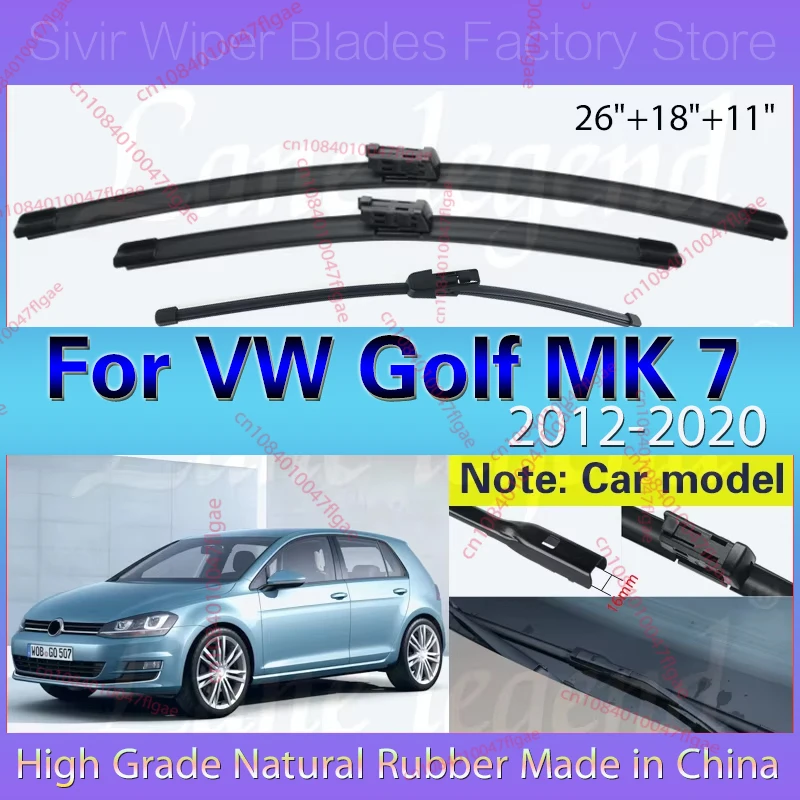 Car Wiper For VW Golf MK 7 2012 - 2020 Front Rear Wiper Blades Windshield Windscreen Window Brushes 26"+18"+11" Car Accessories
Car Wiper For VW Golf MK 7 2012 - 2020 Front Rear Wiper Blades Windshield Windscreen Window Brushes 26"+18"+11" Car Accessories