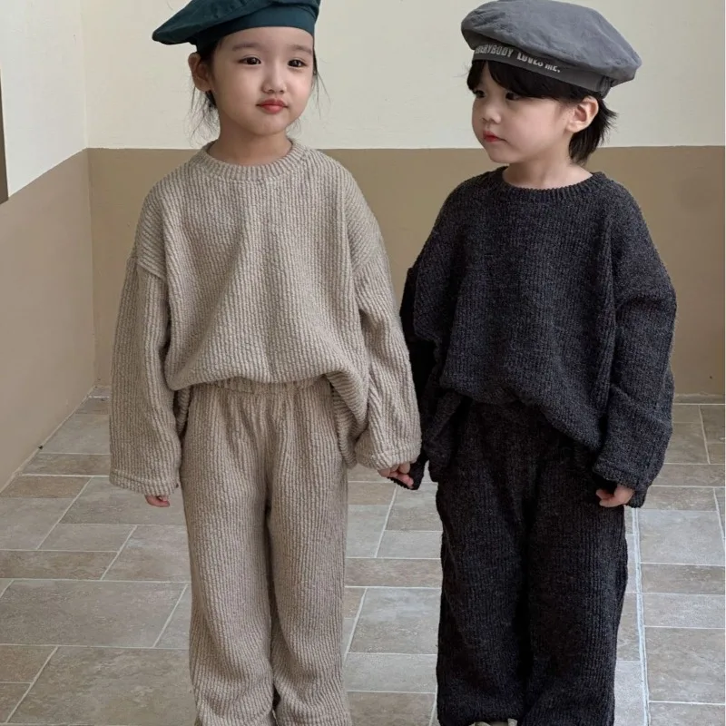 2023 New Fashionable Baby Solid Color Casual Two Piece Set Children Clothing Set Autumn Winter Girls Loose Knitwear Boys Fashion
2023 New Fashionable Baby Solid Color Casual Two Piece Set Children Clothing Set Autumn Winter Girls Loose Knitwear Boys Fashion