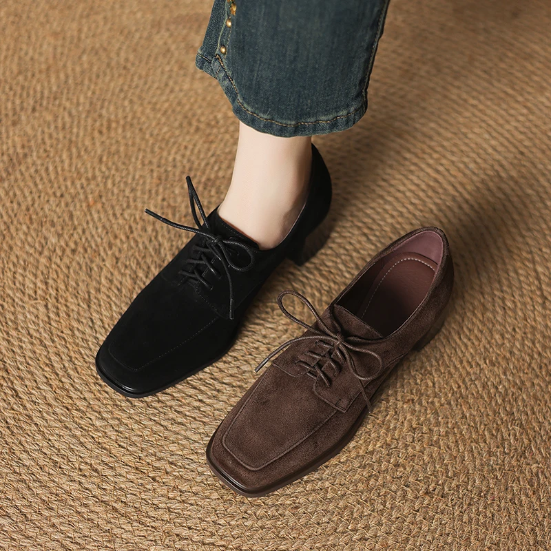 2026 new spring autumn women pumps natural leather plus size 22-26 cm kid suede+pigskin square toe loafers lace-up women shoes
2026 new spring autumn women pumps natural leather plus size 22-26 cm kid suede+pigskin square toe loafers lace-up women shoes