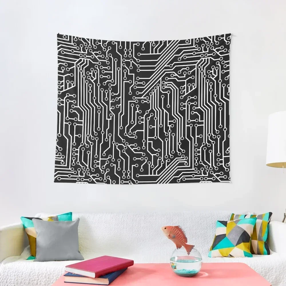 Modern Black and White Cybernetic Circuit Board Pattern Tapestry Wall Hanging Wall Decor Tapestry
Modern Black and White Cybernetic Circuit Board Pattern Tapestry Wall Hanging Wall Decor Tapestry