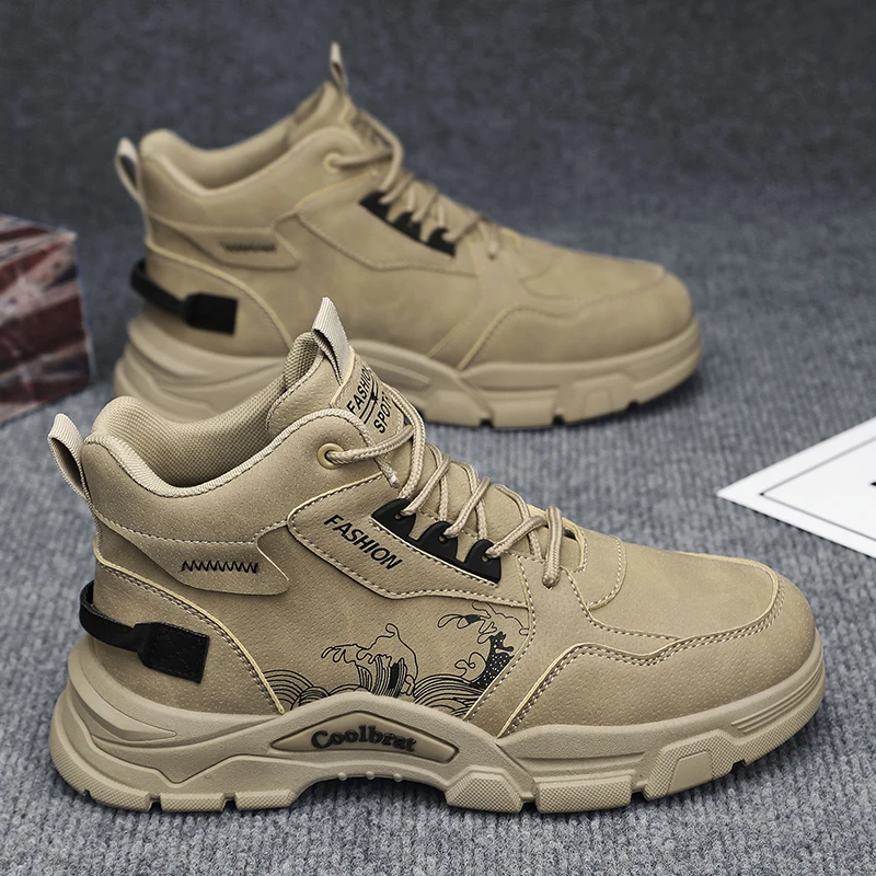 Men's Work Boots Waterproof Anti-Slip Wear-Resistant Sports Climbing Boots Trendy Shoes for Autumn Spring Labor Day
Men's Work Boots Waterproof Anti-Slip Wear-Resistant Sports Climbing Boots Trendy Shoes for Autumn Spring Labor Day