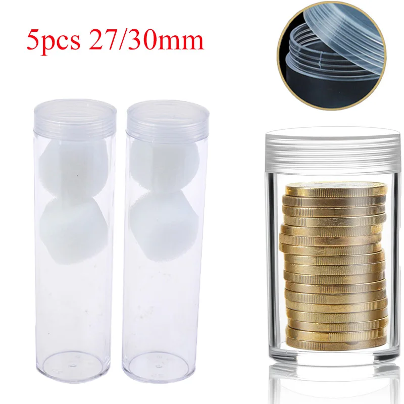 Coin Storage Tubes 5PCS Round Clear Plastic Tubes with Threads and Shockproof Foam Pads Sealed PS Material Coin Storage Tubes
Coin Storage Tubes 5PCS Round Clear Plastic Tubes with Threads and Shockproof Foam Pads Sealed PS Material Coin Storage Tubes