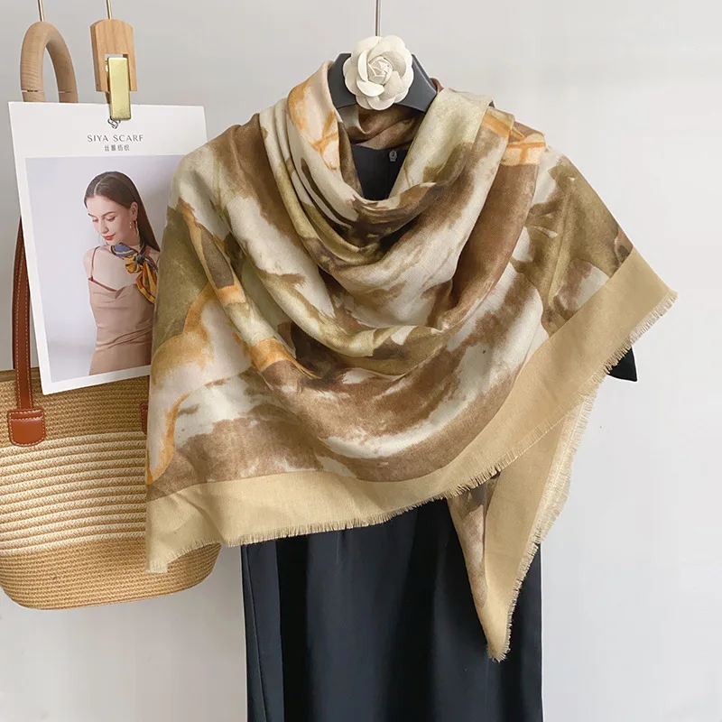 2025 Gradient Horse Print Square Shawl - Bohemian Cotton Linen Scarf, Women's 130x130cm Bandana, Soft Fringed Wrap for Autumn
2025 Gradient Horse Print Square Shawl - Bohemian Cotton Linen Scarf, Women's 130x130cm Bandana, Soft Fringed Wrap for Autumn