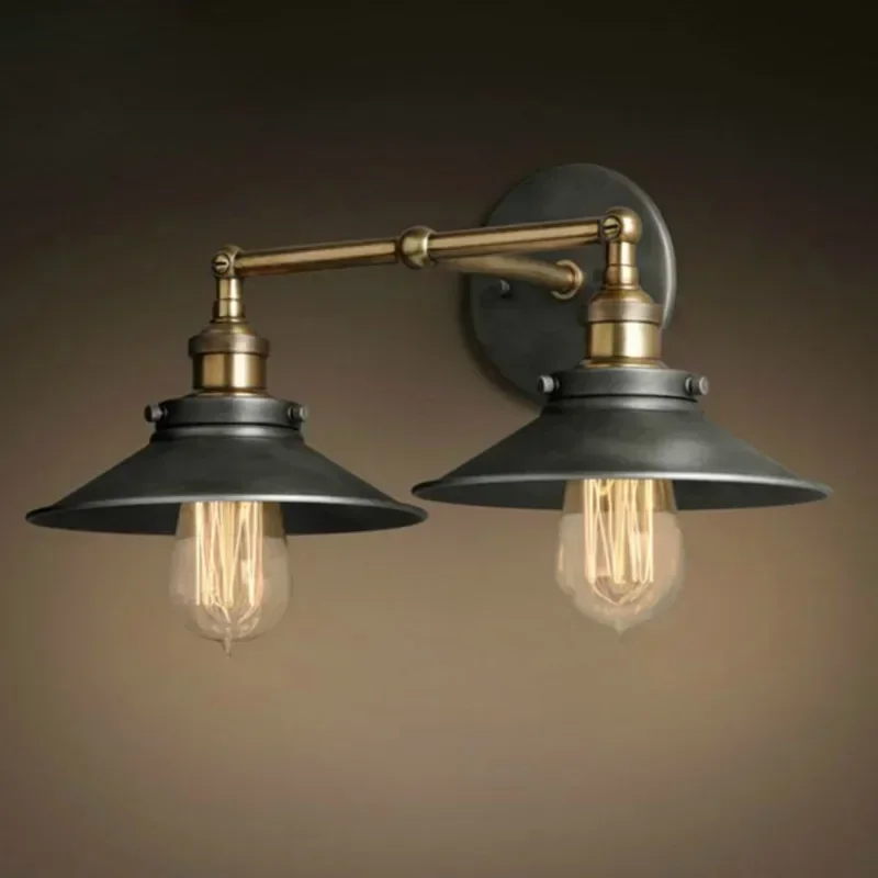 Indoor Lighting Bedside Lamps American Vintage 2 Heads Wall Lamp Double Wall Lights For Home 110V/220V E27
Indoor Lighting Bedside Lamps American Vintage 2 Heads Wall Lamp Double Wall Lights For Home 110V/220V E27