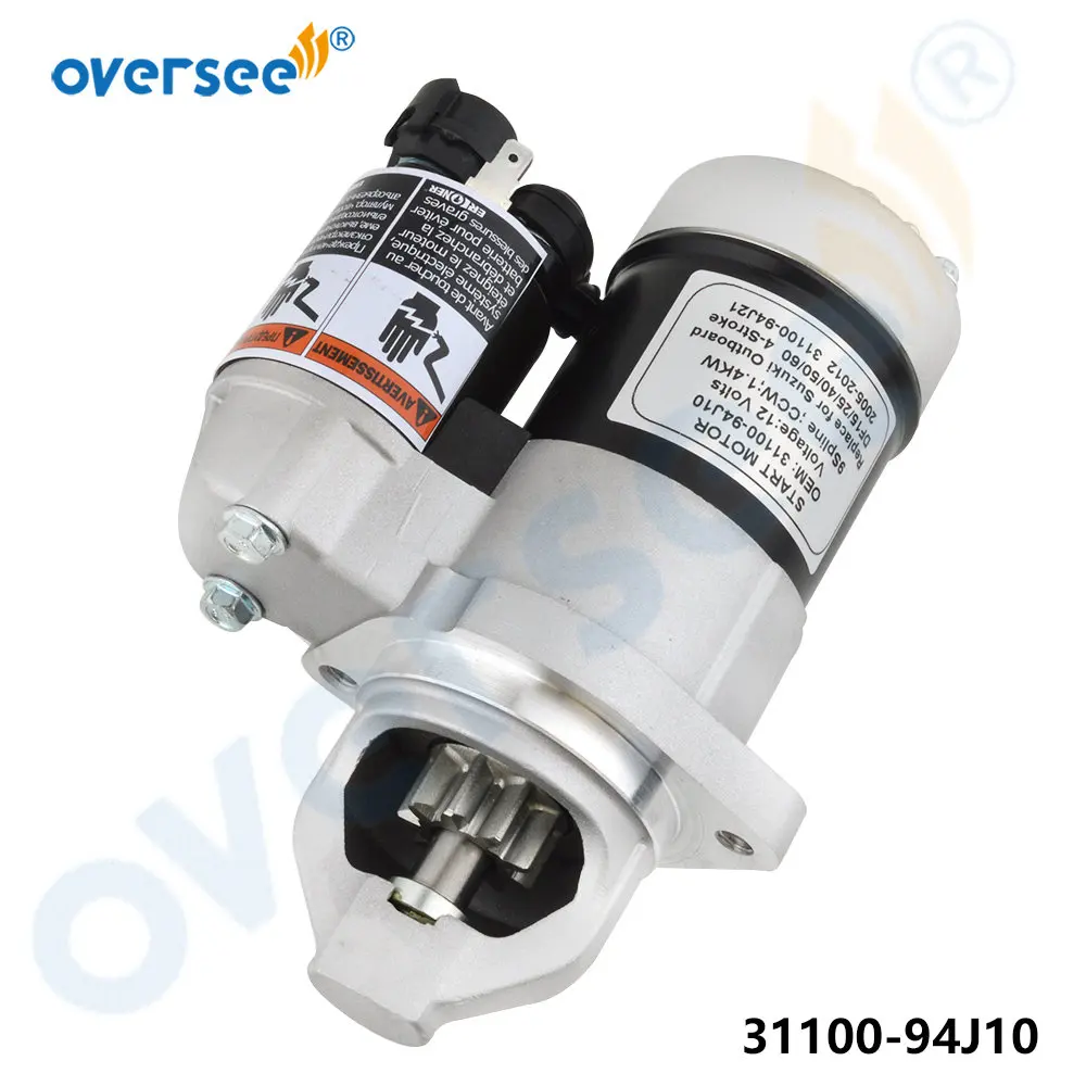 Oversee 31100-94J10 Starter Motor For Suzuki 31100-94J20 31100-94J21 31100-95J00 DF9.9/15/20/25/40/50/60 HP Outboard Engine CCW
Oversee 31100-94J10 Starter Motor For Suzuki 31100-94J20 31100-94J21 31100-95J00 DF9.9/15/20/25/40/50/60 HP Outboard Engine CCW