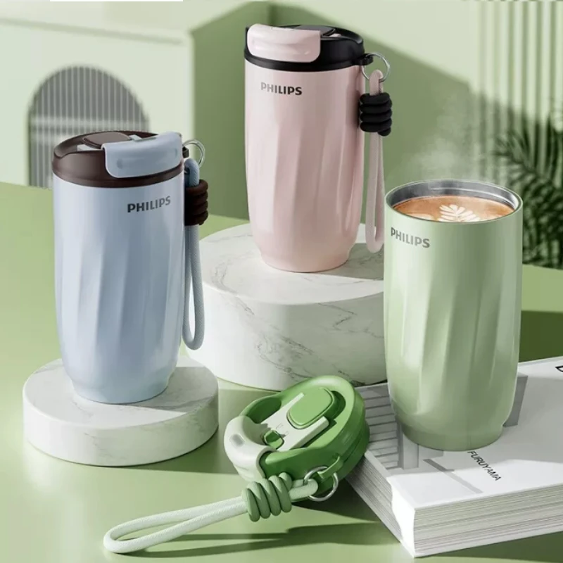 PHILIPS AWP2558 Coffee Insulated Mug 420ml SUS316 Stainless Steel Lanyard Tumbler For Women Office Commute
PHILIPS AWP2558 Coffee Insulated Mug 420ml SUS316 Stainless Steel Lanyard Tumbler For Women Office Commute