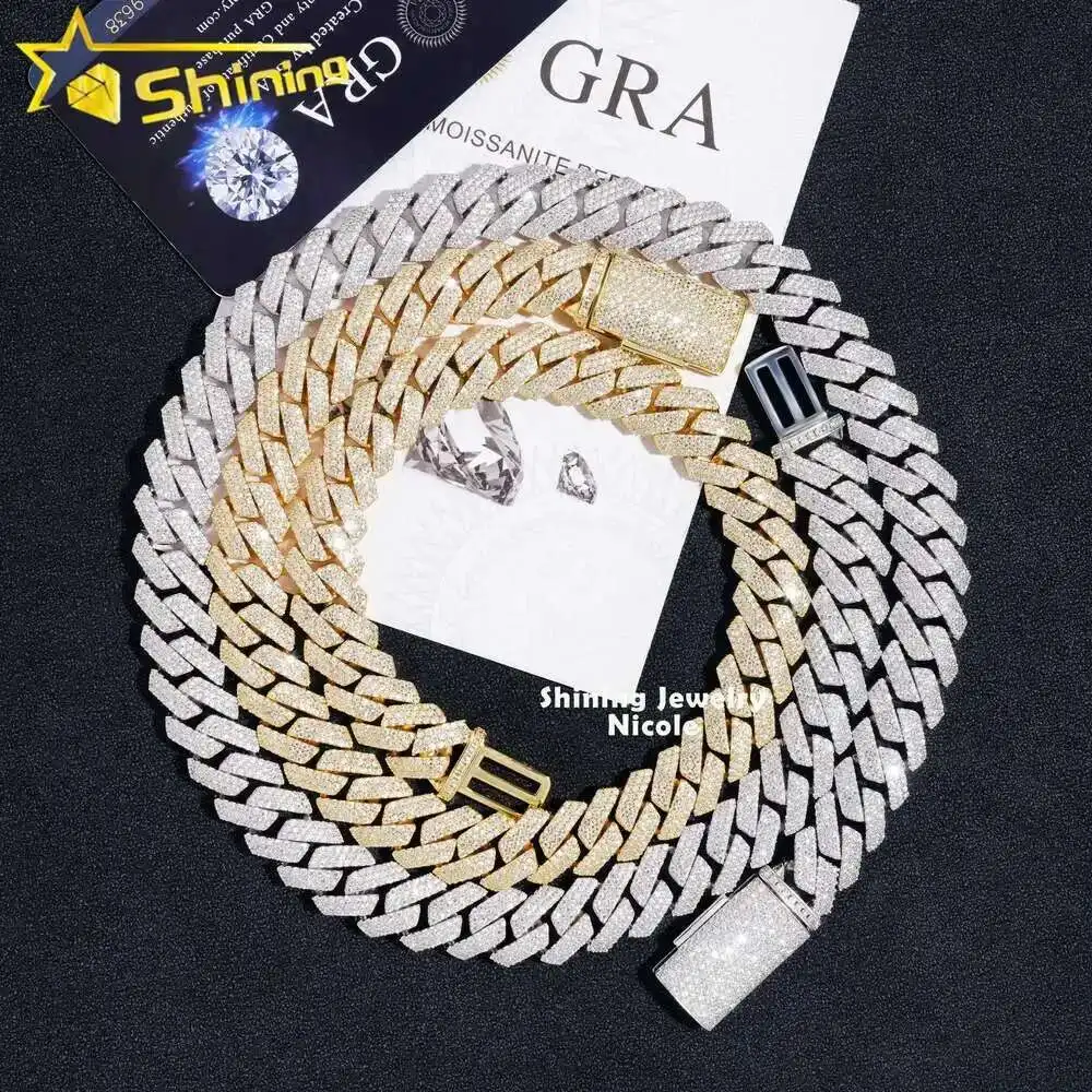 Selling Regular Three Rows Prong Setting 14mm Silver 925 Moissnaite Cuban Link Chain
Selling Regular Three Rows Prong Setting 14mm Silver 925 Moissnaite Cuban Link Chain