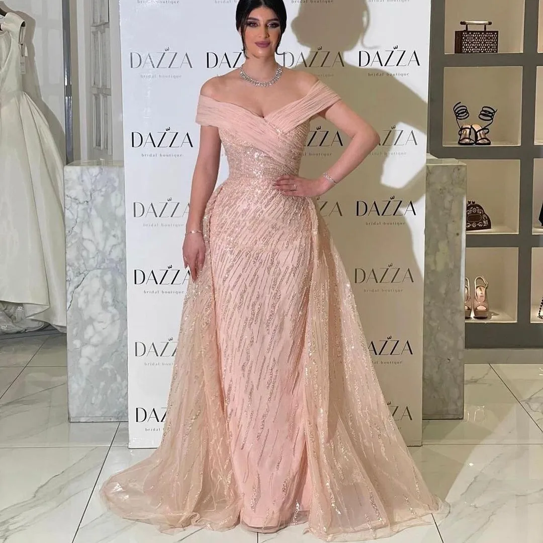 Customized V-neck Off-shoulder Chiffon Beaded Ball Gowns Tulle Backless Sweetheart Sleeveless Floor Length Formal Evening Dress
Customized V-neck Off-shoulder Chiffon Beaded Ball Gowns Tulle Backless Sweetheart Sleeveless Floor Length Formal Evening Dress