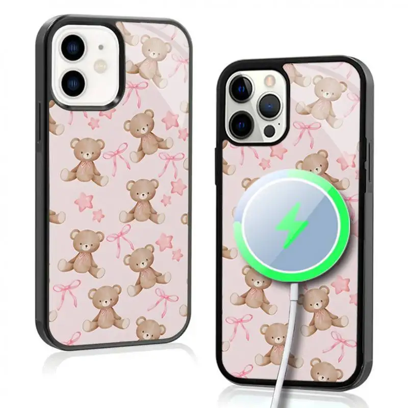 Pink Bows And Teddy Phone Case For IPhone 11 12 13 14 15 Plus Pro Max Mirror Acrylic Cover For Magsafe Wireless Charging
Pink Bows And Teddy Phone Case For IPhone 11 12 13 14 15 Plus Pro Max Mirror Acrylic Cover For Magsafe Wireless Charging