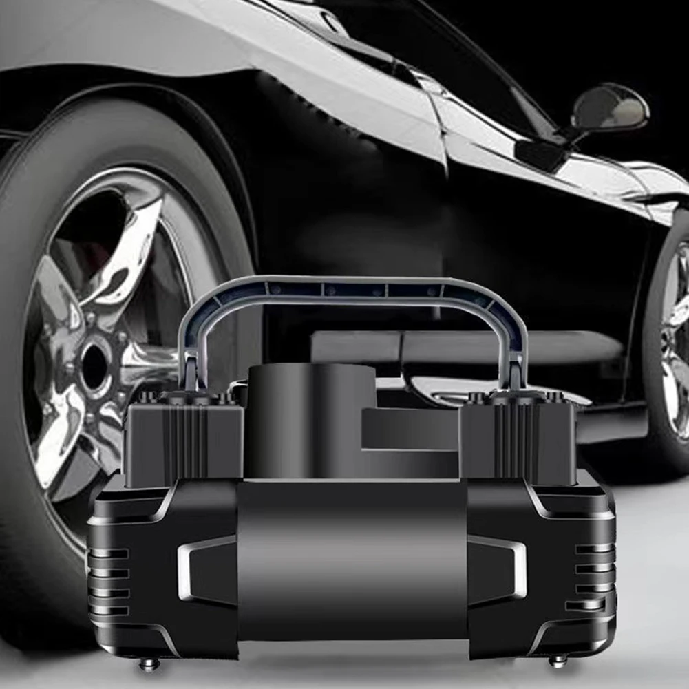 12V 150PSI Electric Tire Inflator Dual Cylinder Heavy Duty Deluxe Portable Metal Air Compressor with LED Light Car Tyre Inflator
12V 150PSI Electric Tire Inflator Dual Cylinder Heavy Duty Deluxe Portable Metal Air Compressor with LED Light Car Tyre Inflator