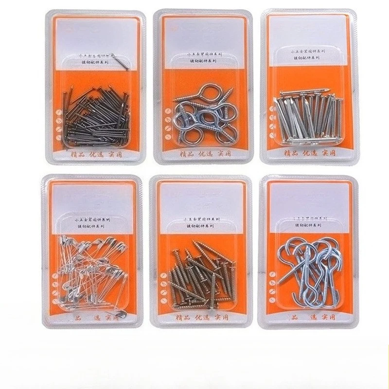 1 bag of cement nails, screws, hooks, small hardware tools, hooks, small iron nails, household manual accessories 
1 bag of cement nails, screws, hooks, small hardware tools, hooks, small iron nails, household manual accessories