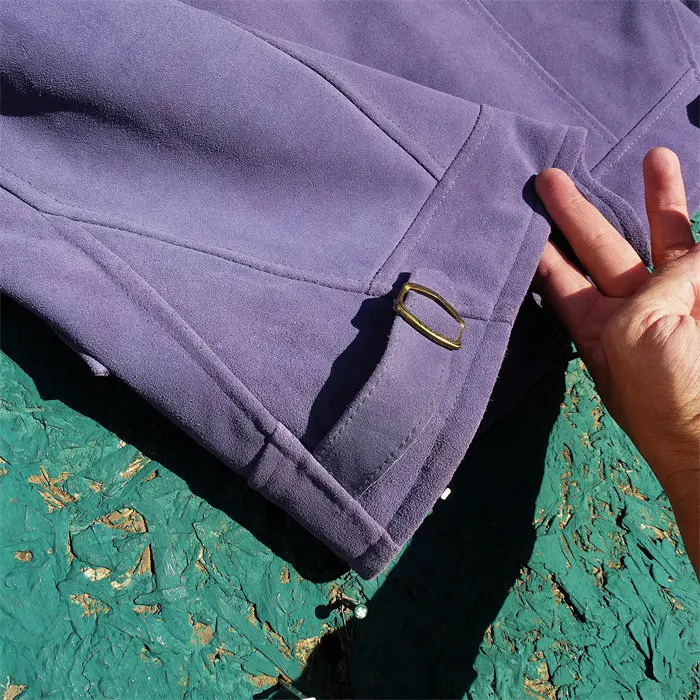Men Purple Suede Cowhide Genuine Leather Jacket Mendoza Moon Pocket Lapel Fashion Biker Coat 170 Se453270f11d64663b009d9c31f38c1e7T