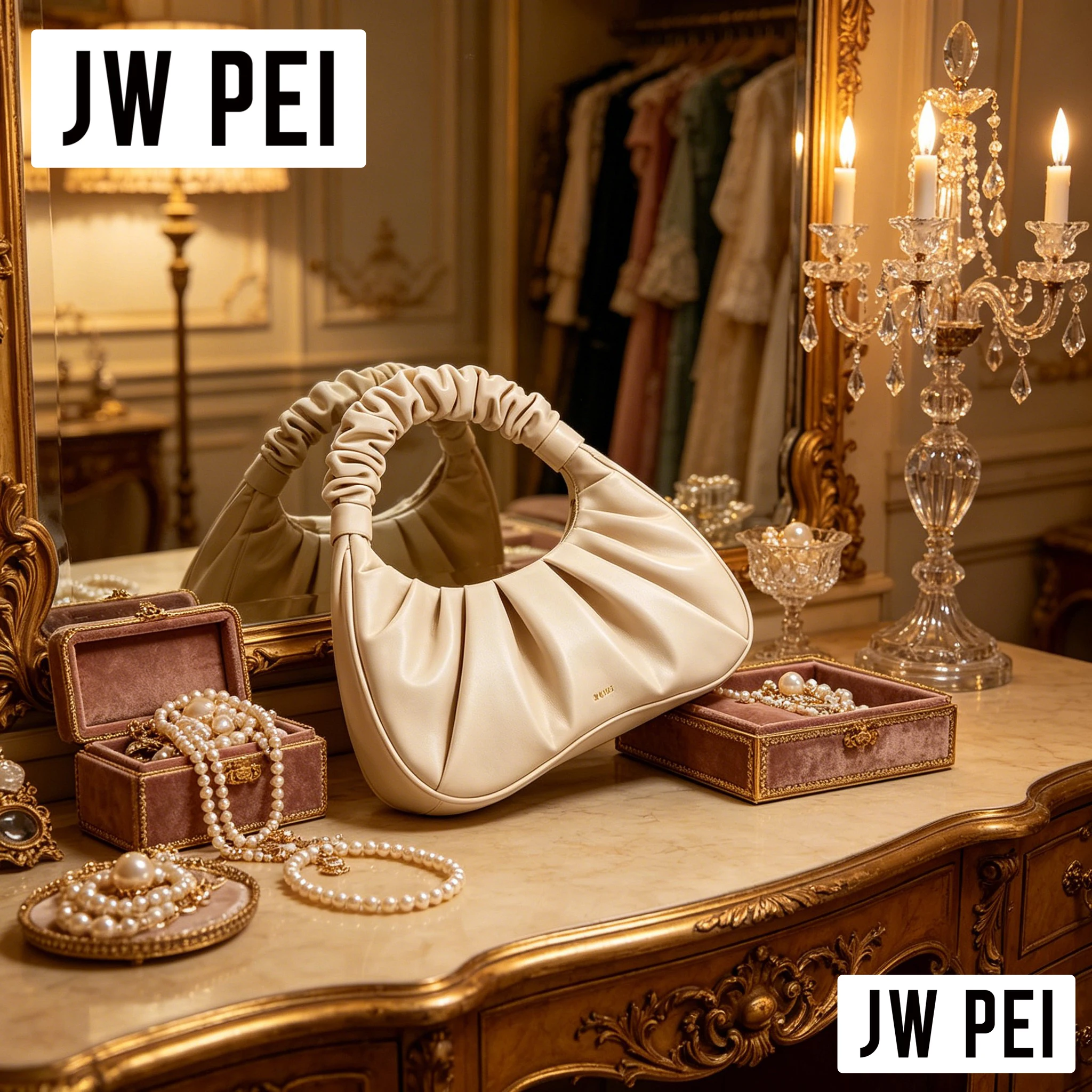 Women Fashion JW PEI Ruched Hobo Cloud Bag Soft Pleated Leather Underarm Purse Elegant Daily Wear Shoulder Handbag
Women Fashion JW PEI Ruched Hobo Cloud Bag Soft Pleated Leather Underarm Purse Elegant Daily Wear Shoulder Handbag