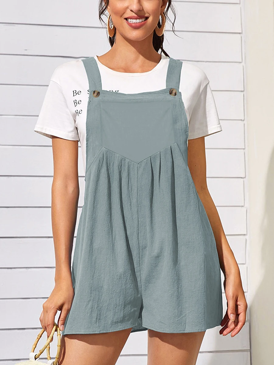 Women's Short Loose Casual Cargo Pants Lightweight Summer Jumpsuit Sleeveless Solid Color Shorts Loose Jumpsuit
Women's Short Loose Casual Cargo Pants Lightweight Summer Jumpsuit Sleeveless Solid Color Shorts Loose Jumpsuit