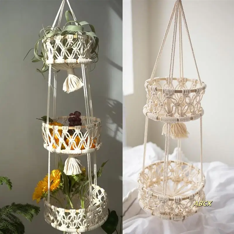 Tassel Hanging Basket Bohemian Home Decor Flower Pot Rack Hanging Fruit Basket Kitchen Indoor Outdoor Decoration
Tassel Hanging Basket Bohemian Home Decor Flower Pot Rack Hanging Fruit Basket Kitchen Indoor Outdoor Decoration