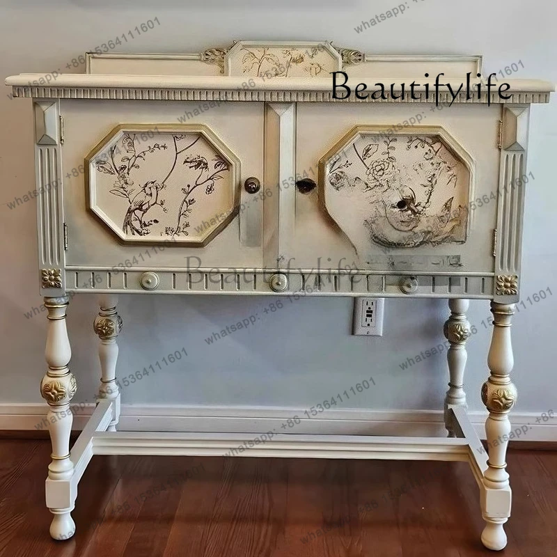 entrance cabinet entry solid wood carving flower art hand-painted foyer decorative cabinet living room against the wall
entrance cabinet entry solid wood carving flower art hand-painted foyer decorative cabinet living room against the wall