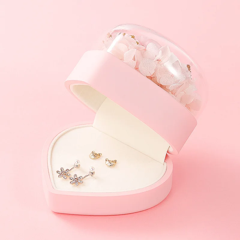Preserved Fresh Flower Mini Heart Shape Jewelry Box Women Valentine Day Birthday Gift Necklace Earring Ring Display Carrying Box
Preserved Fresh Flower Mini Heart Shape Jewelry Box Women Valentine Day Birthday Gift Necklace Earring Ring Display Carrying Box