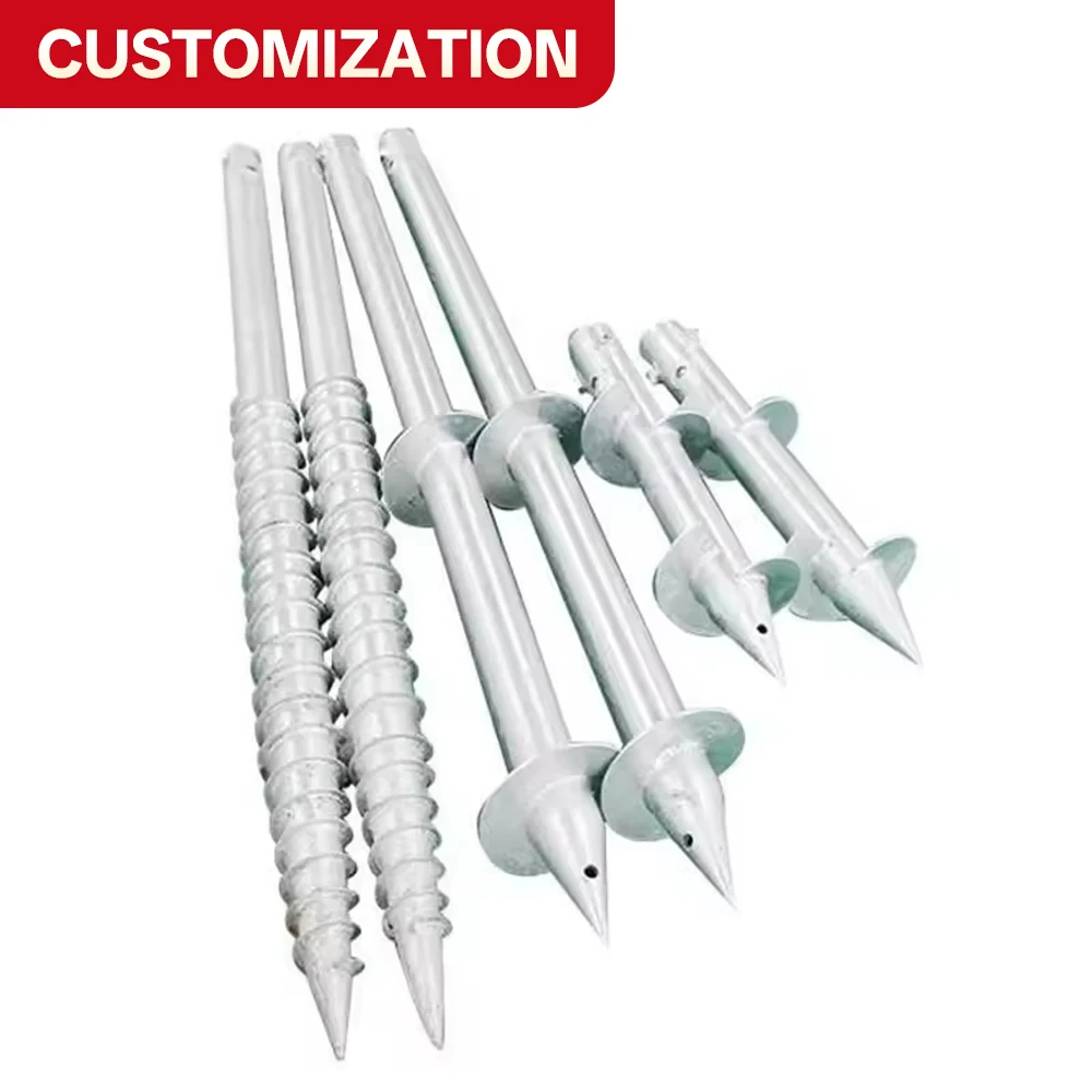 Custom steel alloy high-strength screw piles with galvanized anchor bolts provide stable support and enhanced durability
Custom steel alloy high-strength screw piles with galvanized anchor bolts provide stable support and enhanced durability