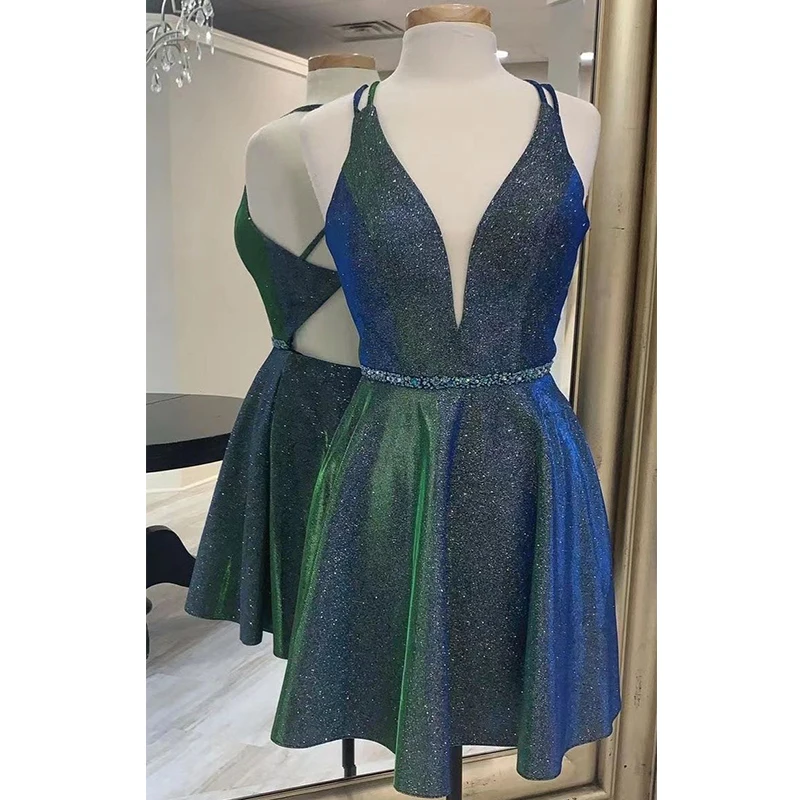 Sexy Homecoming Dresses for Woman Shiny Deep V Neck Sleeveless Backless Ball Gown Above Knee Evening Party Cocktail Dresses 2022
Sexy Homecoming Dresses for Woman Shiny Deep V Neck Sleeveless Backless Ball Gown Above Knee Evening Party Cocktail Dresses 2022