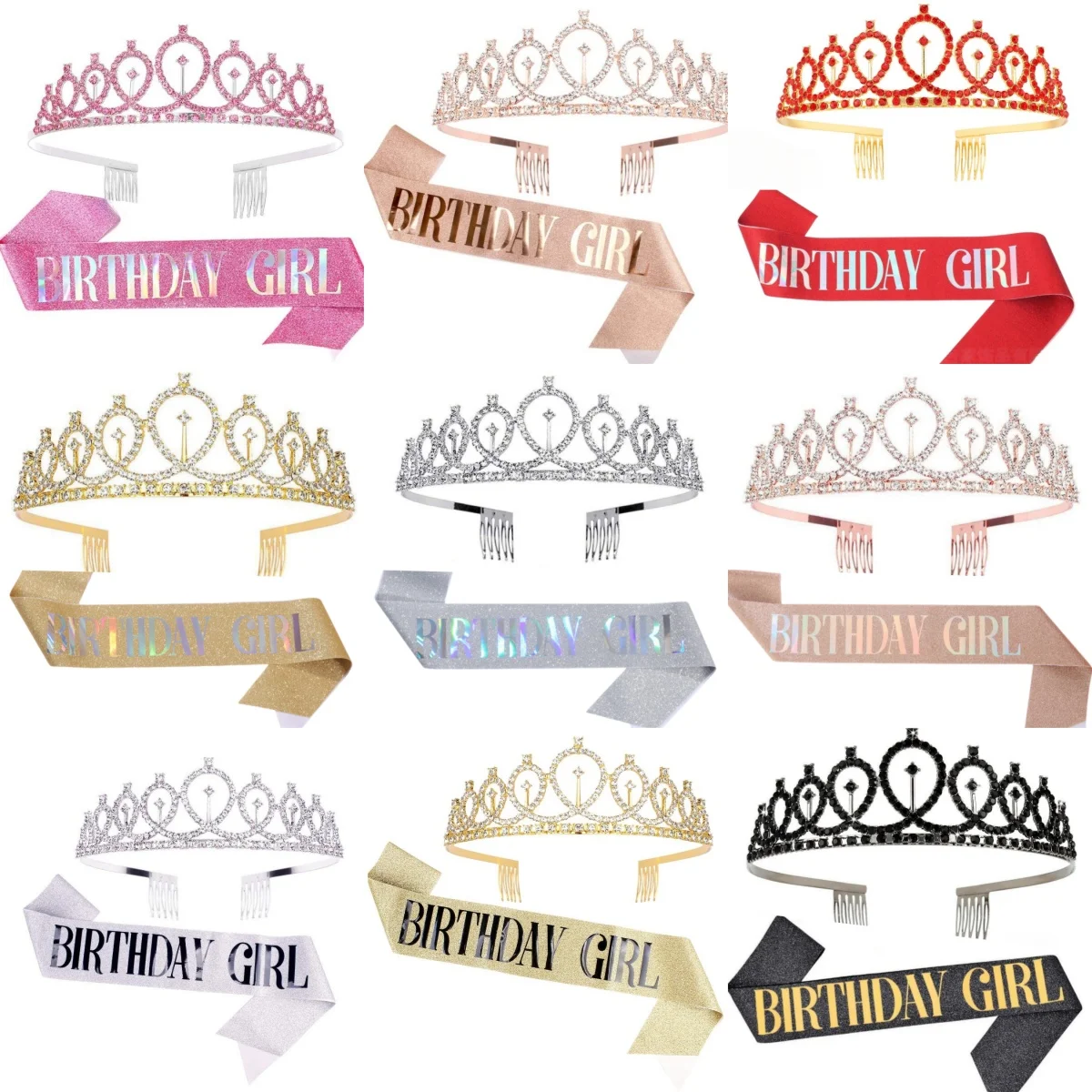 Birthday Tiara Crown Sash Birthday Girl Women Girls Party Decoration Favor Gifts Suitable for Any Age Birthday Decoration
Birthday Tiara Crown Sash Birthday Girl Women Girls Party Decoration Favor Gifts Suitable for Any Age Birthday Decoration
