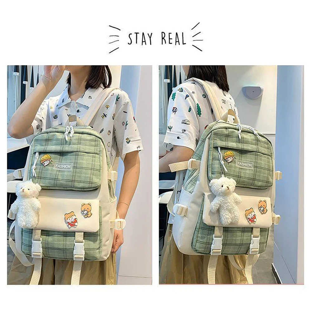 5pcs/set Aesthetic Backpacks Large Capacity Canvas School Backpack Waterproof Student Schoolbag Pendant Badge for Travel Office
5pcs/set Aesthetic Backpacks Large Capacity Canvas School Backpack Waterproof Student Schoolbag Pendant Badge for Travel Office