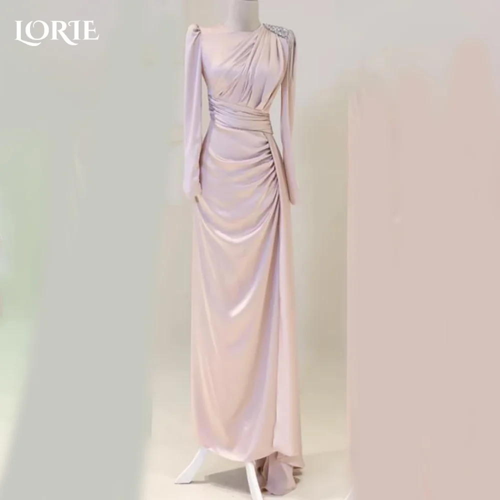 LORIE High Collar Arabia Evening Dress Shiny Sequins Floor Length Long Sleeves Mermaid Prom Dresses Pleats Party Gown Customized
LORIE High Collar Arabia Evening Dress Shiny Sequins Floor Length Long Sleeves Mermaid Prom Dresses Pleats Party Gown Customized