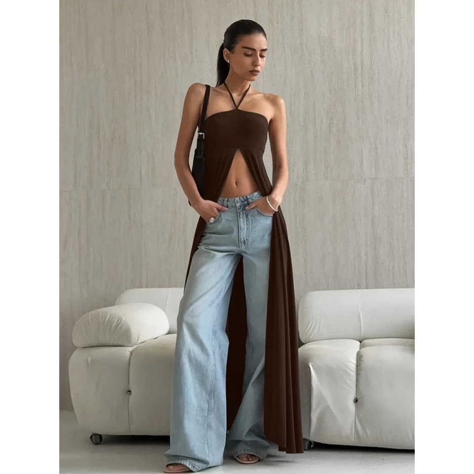 Summer 2026 Slim Fit Asymmetrical Design Sleeveless Neck Hanging Tube Dress Women's Fashion Trendy Dress mid Waist Five ...
Summer 2026 Slim Fit Asymmetrical Design Sleeveless Neck Hanging Tube Dress Women's Fashion Trendy Dress mid Waist Five ...