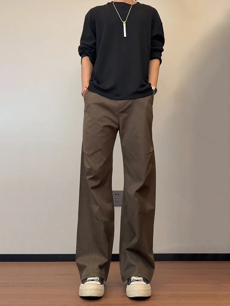 Men's Vintage American Workwear Pants Brown Dyed Parachute Straight Leg Anti-Wrinkle Polyester Fiber Low Waist Trousers
Men's Vintage American Workwear Pants Brown Dyed Parachute Straight Leg Anti-Wrinkle Polyester Fiber Low Waist Trousers