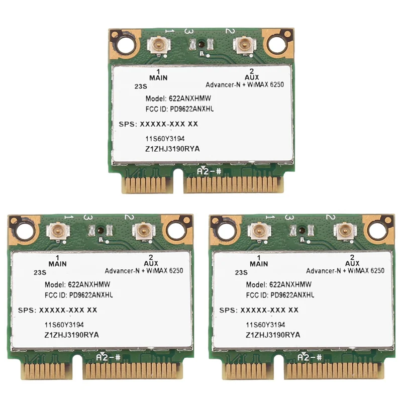 3X 6250AN 622ANXHMW Wifi Card 300Mbps 2.4G & 5G Wifi Adapter For Lenovo/Thinkpad Advanced-N 6250
3X 6250AN 622ANXHMW Wifi Card 300Mbps 2.4G & 5G Wifi Adapter For Lenovo/Thinkpad Advanced-N 6250