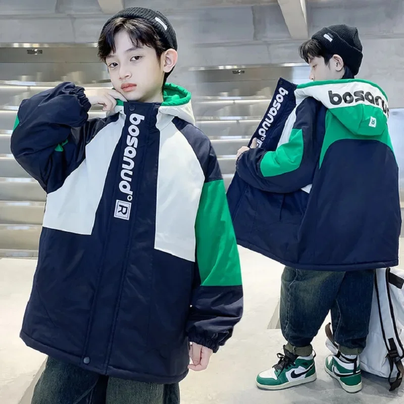 Warm Boys Winter Fleece Lined Patchwork Zipper Puff Jackets School Kids Windbreaker Parka Child Track Coats Outfit Tops 5-16 Yr
Warm Boys Winter Fleece Lined Patchwork Zipper Puff Jackets School Kids Windbreaker Parka Child Track Coats Outfit Tops 5-16 Yr