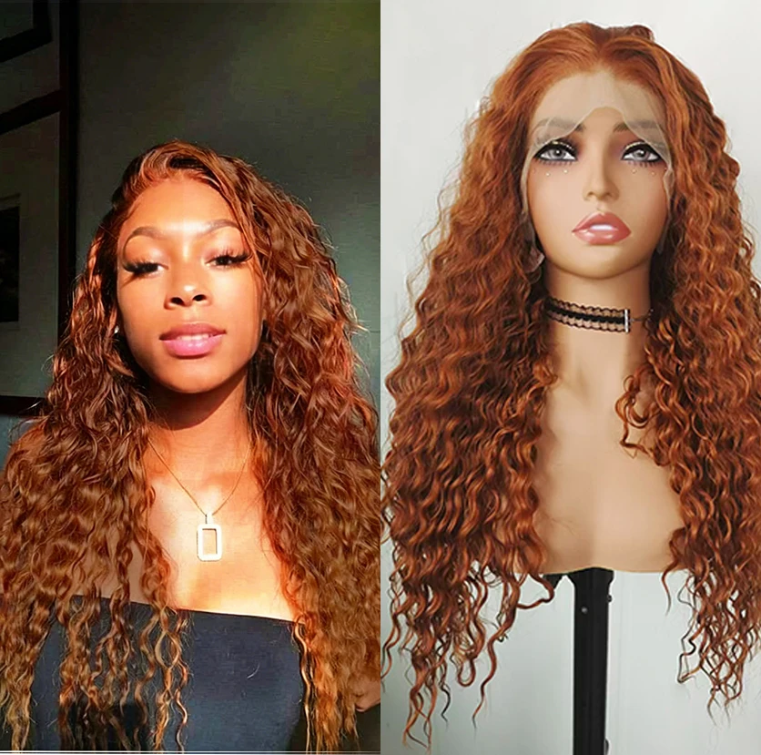WIF Deep Orange Curly Wig 13x4 Lace Front Natural Hairline Heat Resistant Fiber for Women Daily Use
WIF Deep Orange Curly Wig 13x4 Lace Front Natural Hairline Heat Resistant Fiber for Women Daily Use