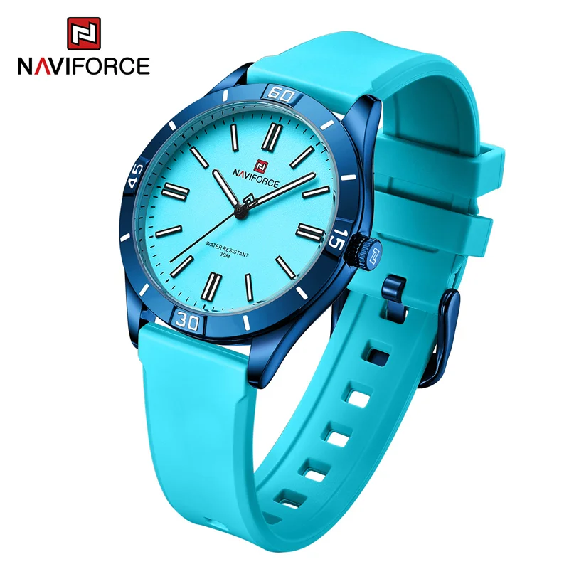 NAVIFORCE Ladies Wristwatches Fashion TPU Strap Dress Women's Watches Quality Waterproof Female Luminous Clock Relogio Feminino
NAVIFORCE Ladies Wristwatches Fashion TPU Strap Dress Women's Watches Quality Waterproof Female Luminous Clock Relogio Feminino