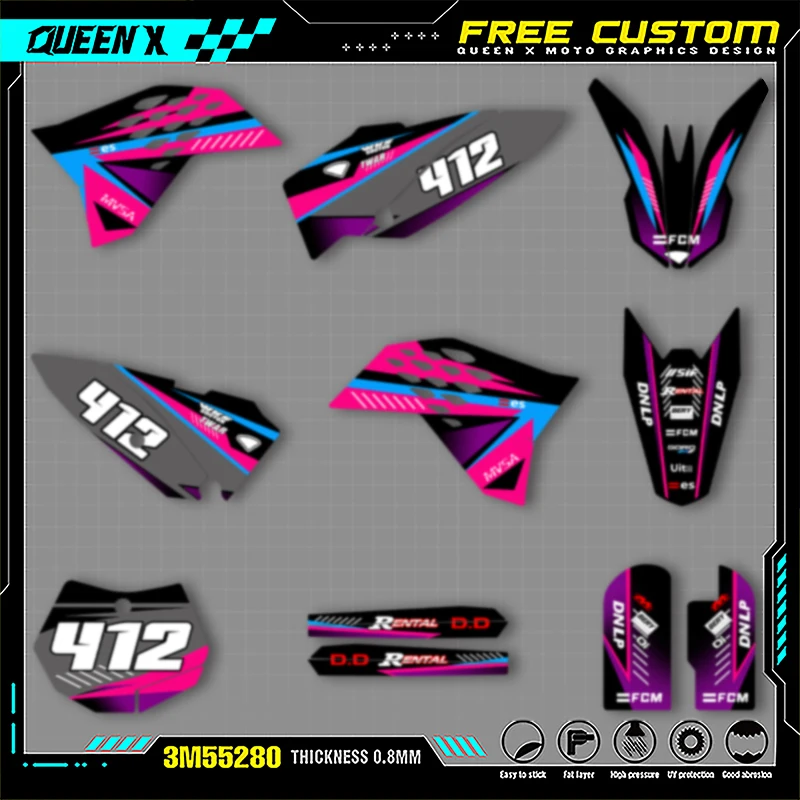 Queen X MOTOR Cusotm Team Motorcycle Graphics Decal Stickers Kits For KTM SX65 SX 65 2009 2010 2011 2012 2013 2014 2015 008
Queen X MOTOR Cusotm Team Motorcycle Graphics Decal Stickers Kits For KTM SX65 SX 65 2009 2010 2011 2012 2013 2014 2015 008
