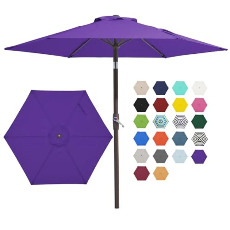 7.5FT Patio Umbrella Market Table Umbrella with 6 Sturdy Ribs, Push Button Tilt/Crank Outdoor Umbrella for Garden, Deck, Backya
7.5FT Patio Umbrella Market Table Umbrella with 6 Sturdy Ribs, Push Button Tilt/Crank Outdoor Umbrella for Garden, Deck, Backya