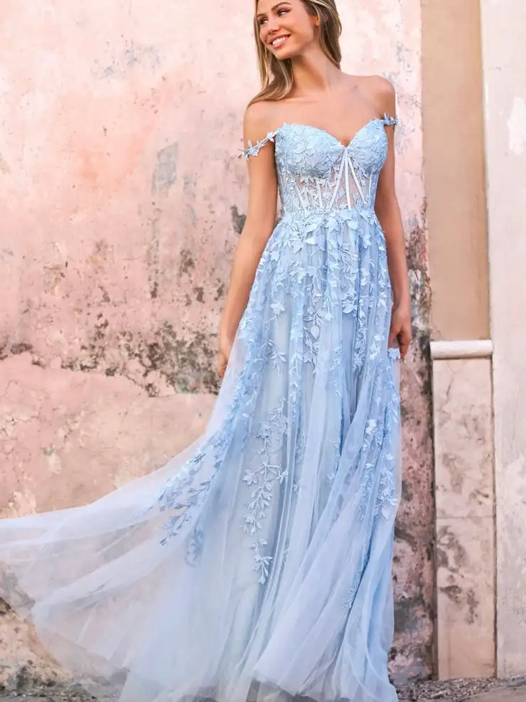 Blue Lace Prom Dresses Spaghetti Strap Sweetheart A Line Applique Crystal Long Formal Party Evening Gowns Custom made
Blue Lace Prom Dresses Spaghetti Strap Sweetheart A Line Applique Crystal Long Formal Party Evening Gowns Custom made