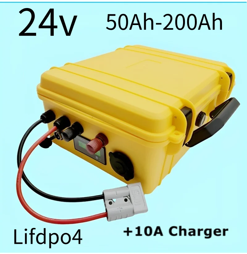 RHD Waterproof Lifepo4 24V 50Ah 60Ah 80Ah 100Ah 120Ah 150Ah 200Ah Lithium Battery With Bms For Trolling Motor Propeller +10A Cha
RHD Waterproof Lifepo4 24V 50Ah 60Ah 80Ah 100Ah 120Ah 150Ah 200Ah Lithium Battery With Bms For Trolling Motor Propeller +10A Cha