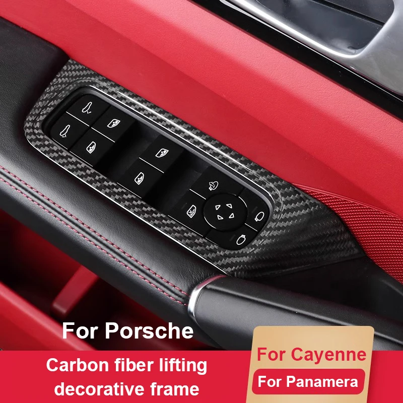 For Porsche Panamera 2017 Cayenne 2018-2024 Real Carbon Fiber Car Door Window Lift Switch Decorative Frame Protective Accessory
For Porsche Panamera 2017 Cayenne 2018-2024 Real Carbon Fiber Car Door Window Lift Switch Decorative Frame Protective Accessory