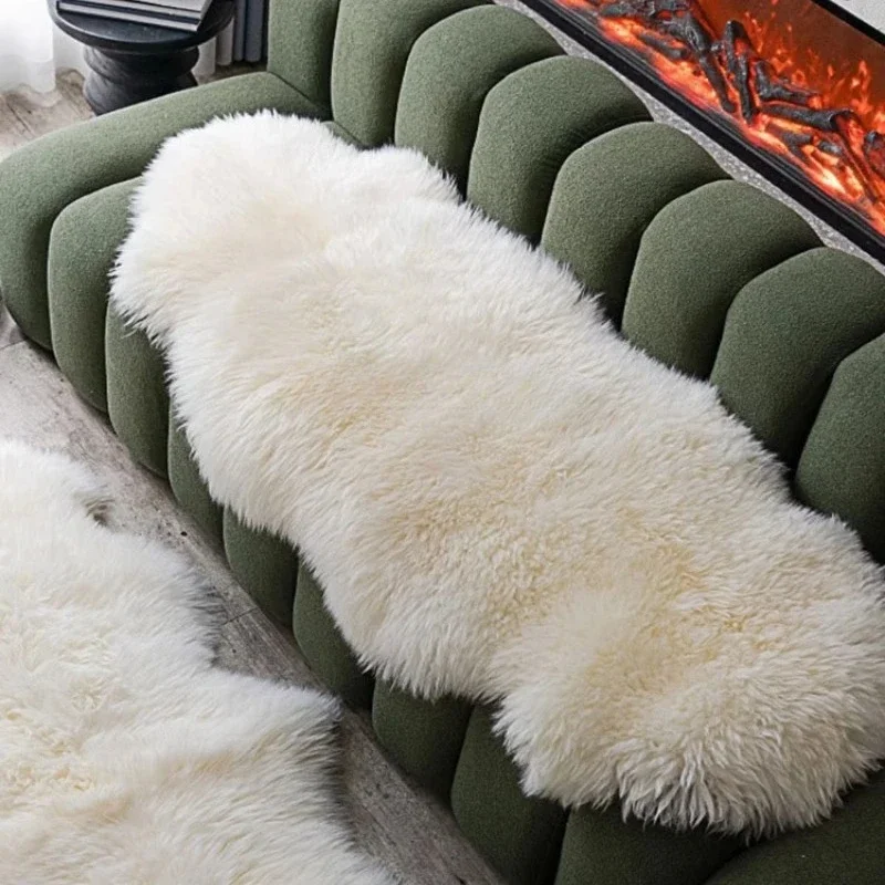 Wool winter sofa cushion light luxury long hair whole sheepskin rocking chair first class seat cushion
Wool winter sofa cushion light luxury long hair whole sheepskin rocking chair first class seat cushion